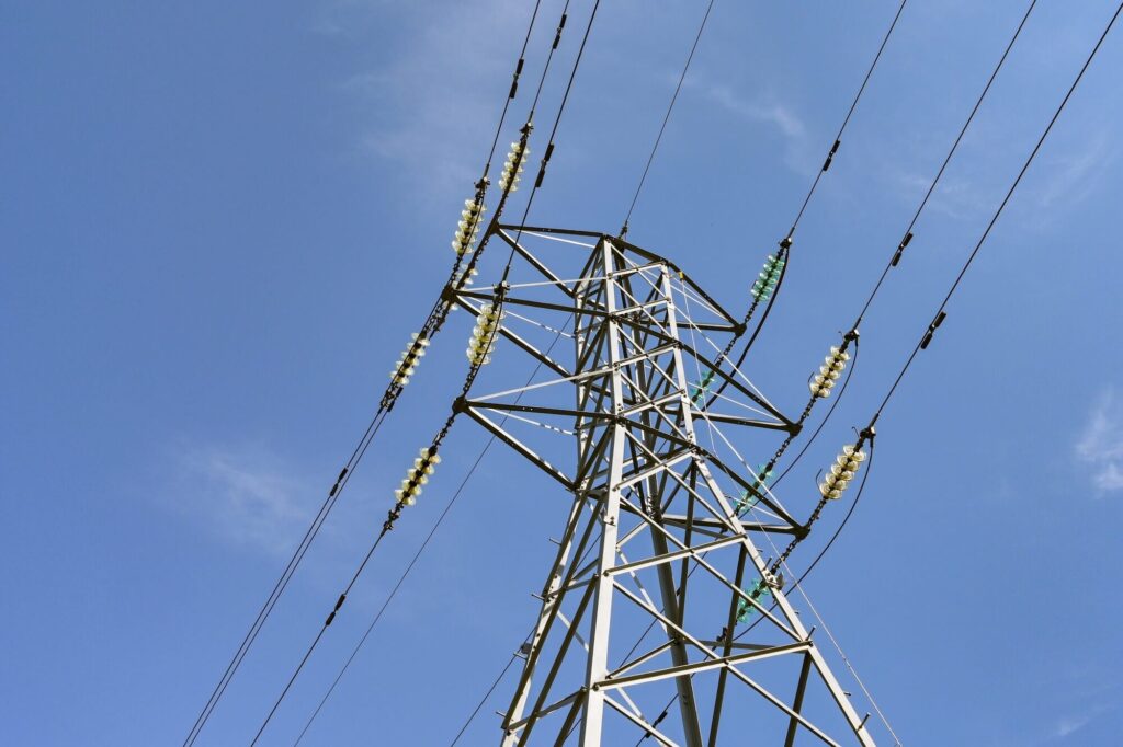 Transmission tower.