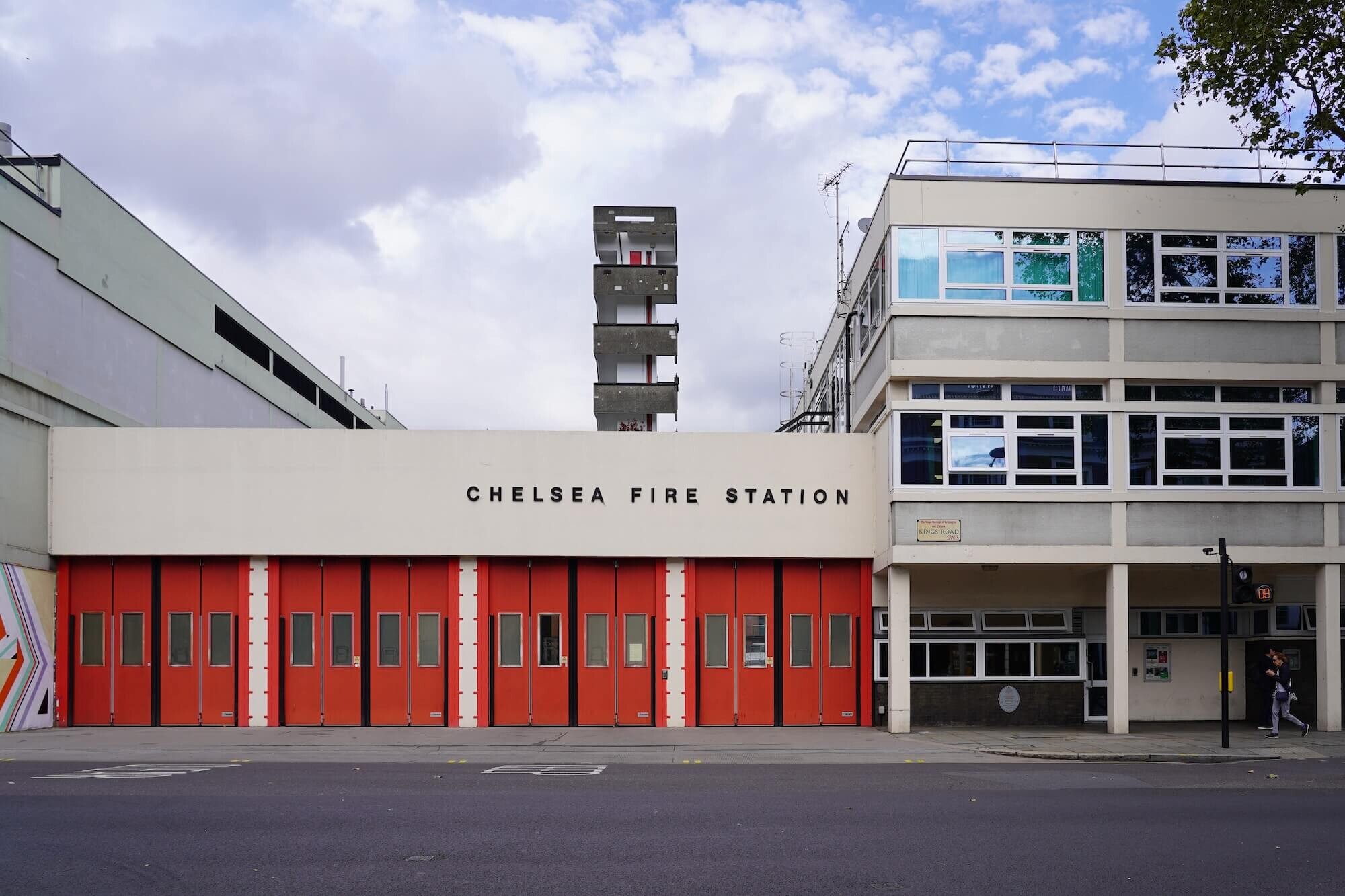 Exterior of Chelsea Fire Station building.